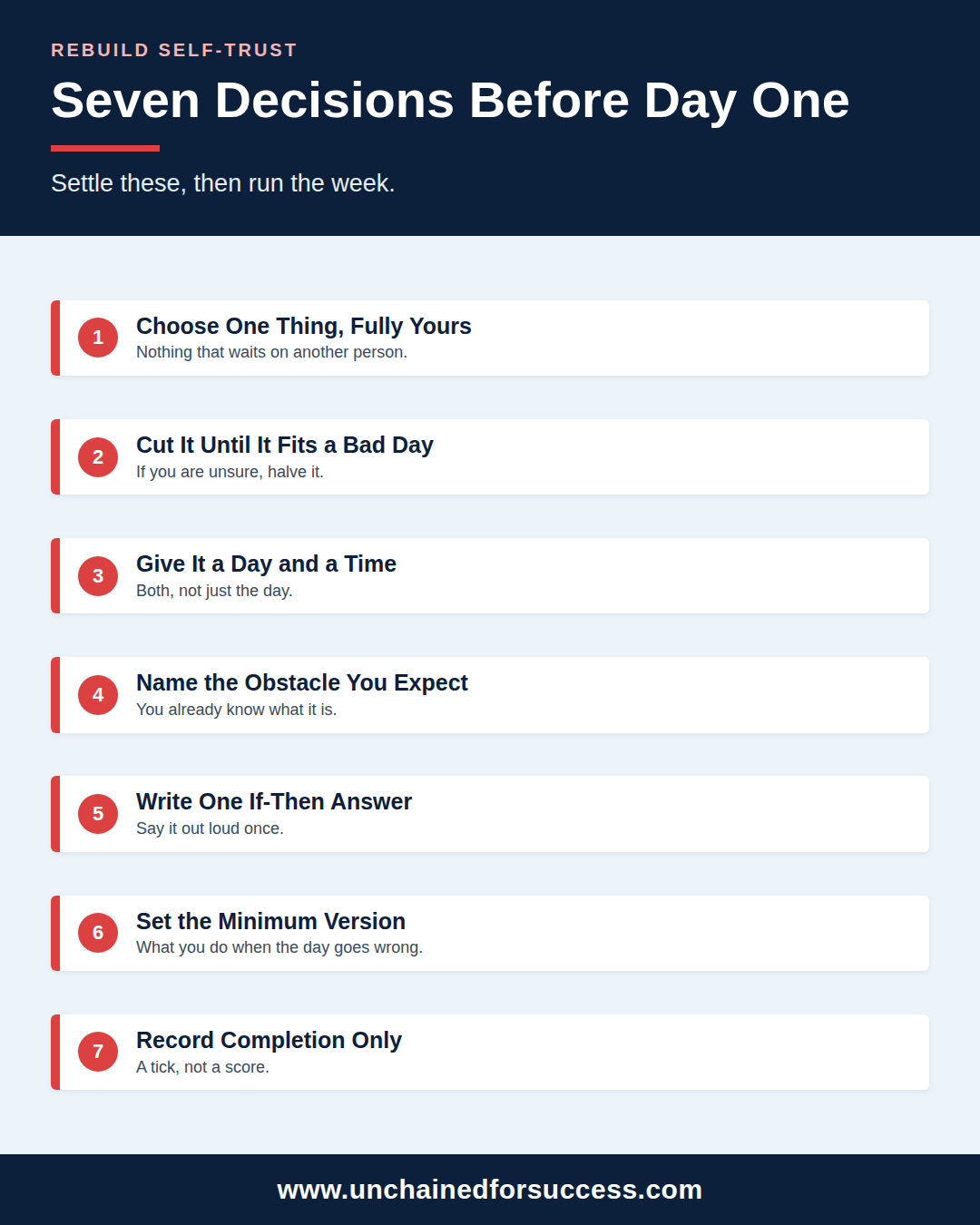 rebuild self trust seven day restart vertical
